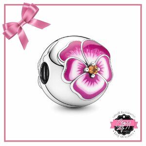 Pink Pansy Clip Charm (ONE)